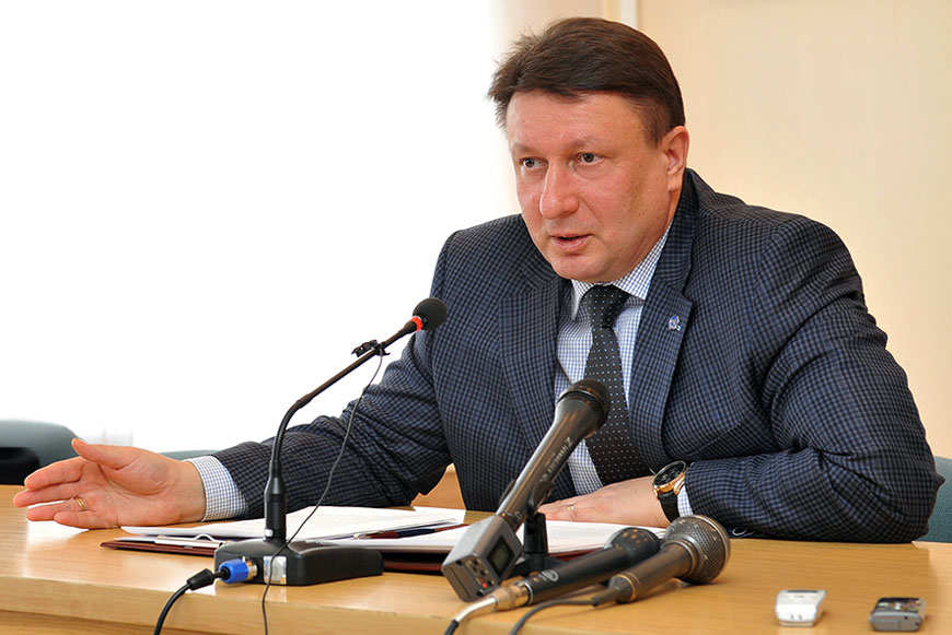 Олег Лавричев на пресс-конференции с арзамасскими журналистами