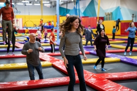 Прыжки на батутах в центре «Небо»