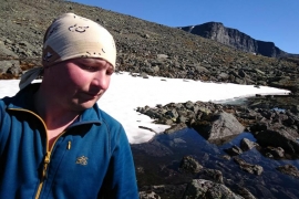 Ярослав Ионов на перевале Геологов