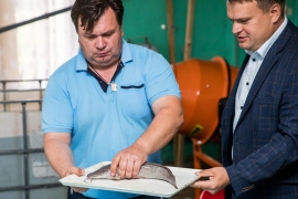 Денис Шмелёв, директор по развитию компании «СОЦИУМ-ПОСЕЛЕНИЯ» и Игорь Ложкин, главный инженер ООО «СОЦИУМ-ПОСЕЛЕНИЯ»