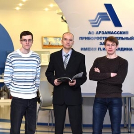 Победители Всероссийского конкурса «Инженер года – 2016» Дмитрий Квирам, Андрей Кабанов, Алексей Корнилов