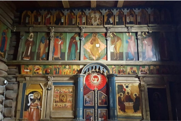 Внутренние убранство церкви 17 века в Свияжске