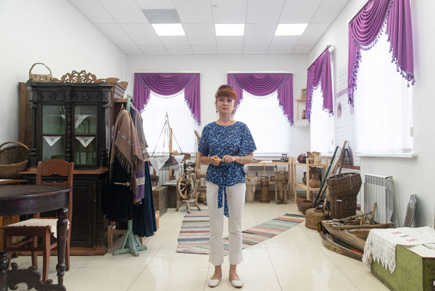 Татьяна Гусева в музее села Хирино