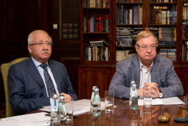 Игорь Ашурбейли и Сергей Степашин на заседании Совета ИППО в Государстве Израиль и Попечительского Совета израильского отделения ИППО