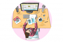 <a href="https://ru.freepik.com/free-vector/accountant-office-employee-work-place-tools-with-woman-sitting-on-table-colored-top-view-sketch-vector-illustration_1159051.htm#page=2&query=%D0%B1%D1%83%D1%85%D0%B3%D0%B0%D0%BB%D1%82%D0%B5%D1%80&position=2&from_view=search&track=sph">Изображение от macrovector</a> на Freepik