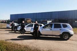 Сотрудники ООО ЧОП «СОЦИУМ-КРЕПОСТЬ ПОВОЛЖЬЕ» в полях «СОЦИУМ-АГРО»