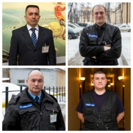 Сотрудники ЧОП «ВПК-Безопасность» Александр Ульянин, Александр Плетёшкин, Кирилл Мавряшин, Михаил Черкесов