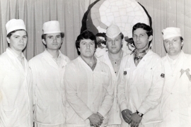 Владимир Цыбряев (крайний слева)