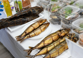 Продукция от «СОЦИУМ-ПОСЕЛЕНИЙ» на празднике Дня села в Общественном центре села Хирино. Сентябрь, 2020