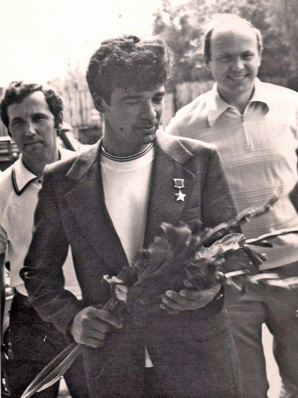 Космонавт Вячеслав Зудов на АПЗ, 1980 год