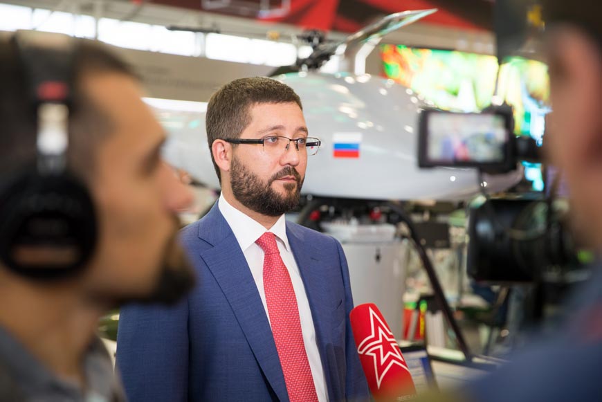 Генеральный директор АО «СОЦИУМ-А» Руслан Ашурбейли во время форума «Армия-2018» дал интервью телеканалу «Звезда»