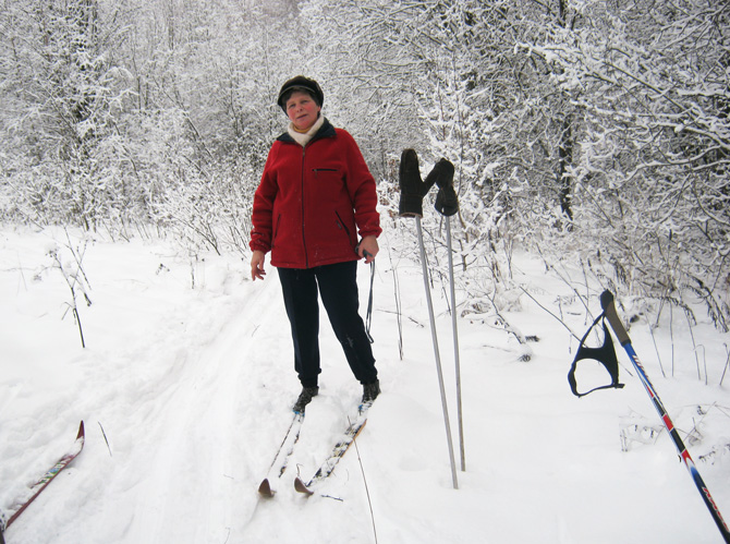 Валентина Аверкина на лыжах