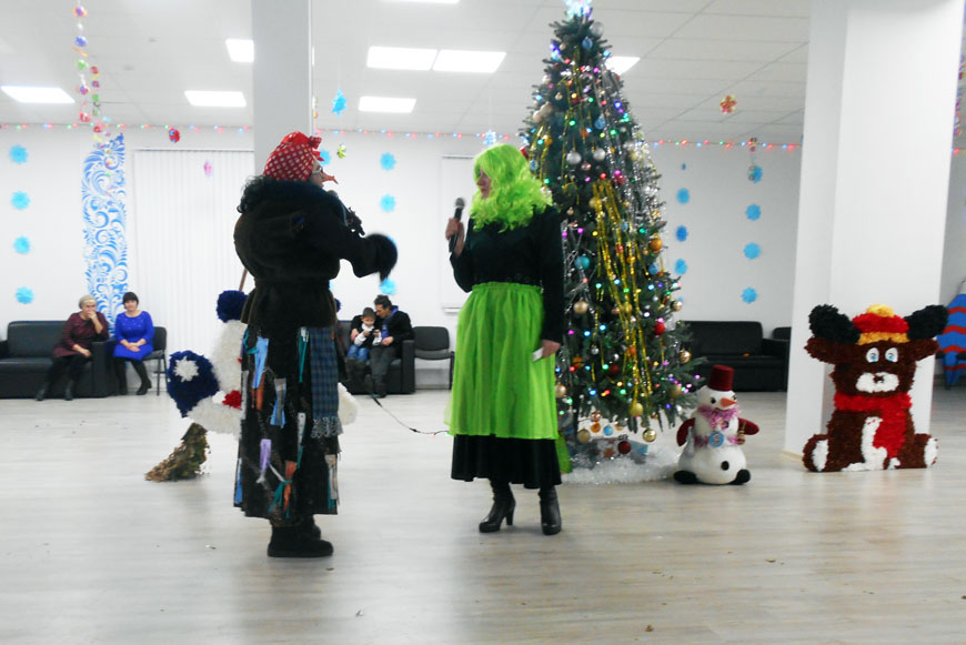 Празднование нового года в Общественном центре села Хирино
