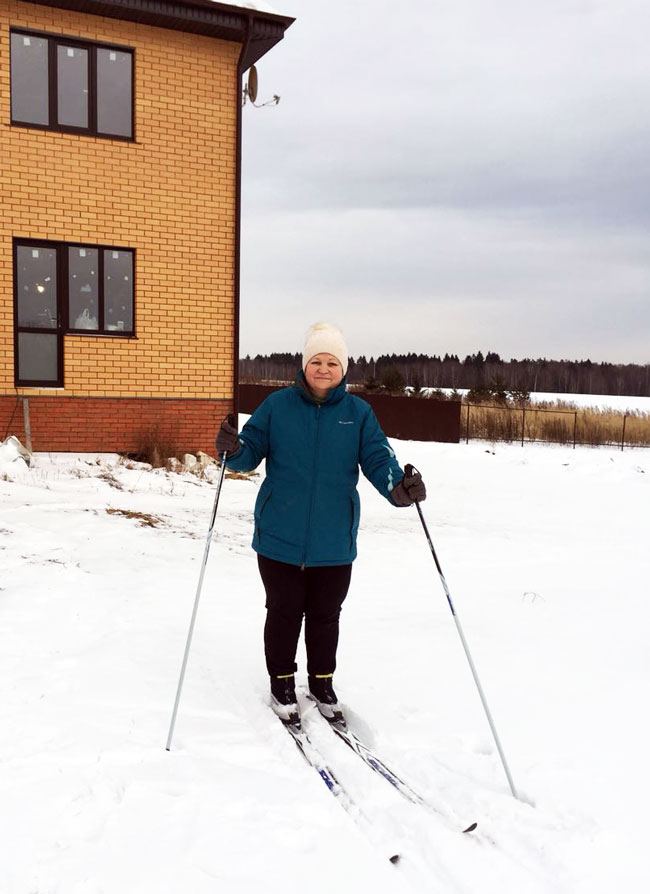Елена Владиславовна Калиганова на лыжах