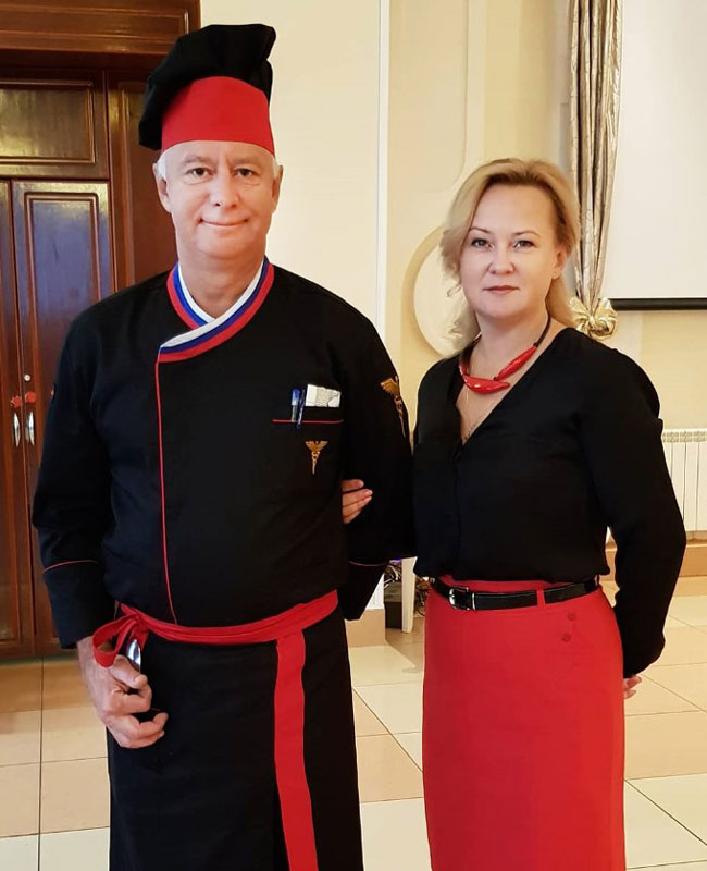 Шеф-повар Сергей Студников и директор пансиона «Морозовский» Наталья Иванкова