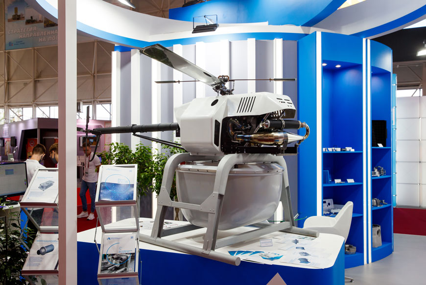 Летный макет беспилотного летательного аппарата вертолетного типа «Грач»